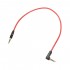 Modulation Cable Jack 3.5mm to Jack 3.5mm Angled 4 Poles Red 30cm