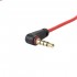 Modulation Cable Jack 3.5mm to Jack 3.5mm Angled 4 Poles Red 30cm