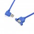 Passe Cloison USB-A 3.0 Mâle vers USB-A 3.0 Femelle Bleu 0.5m