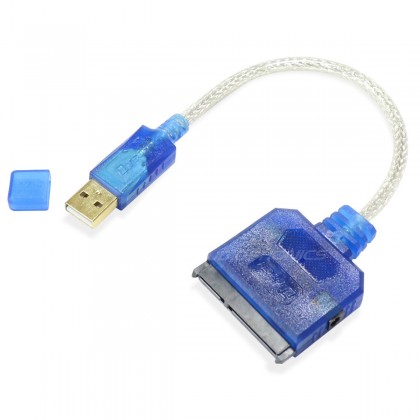 Câble adaptateur SATA III vers USB 2.0 Bleu 0.20m