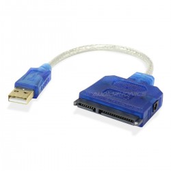 Câble adaptateur SATA III vers USB 2.0 Bleu 0.20m