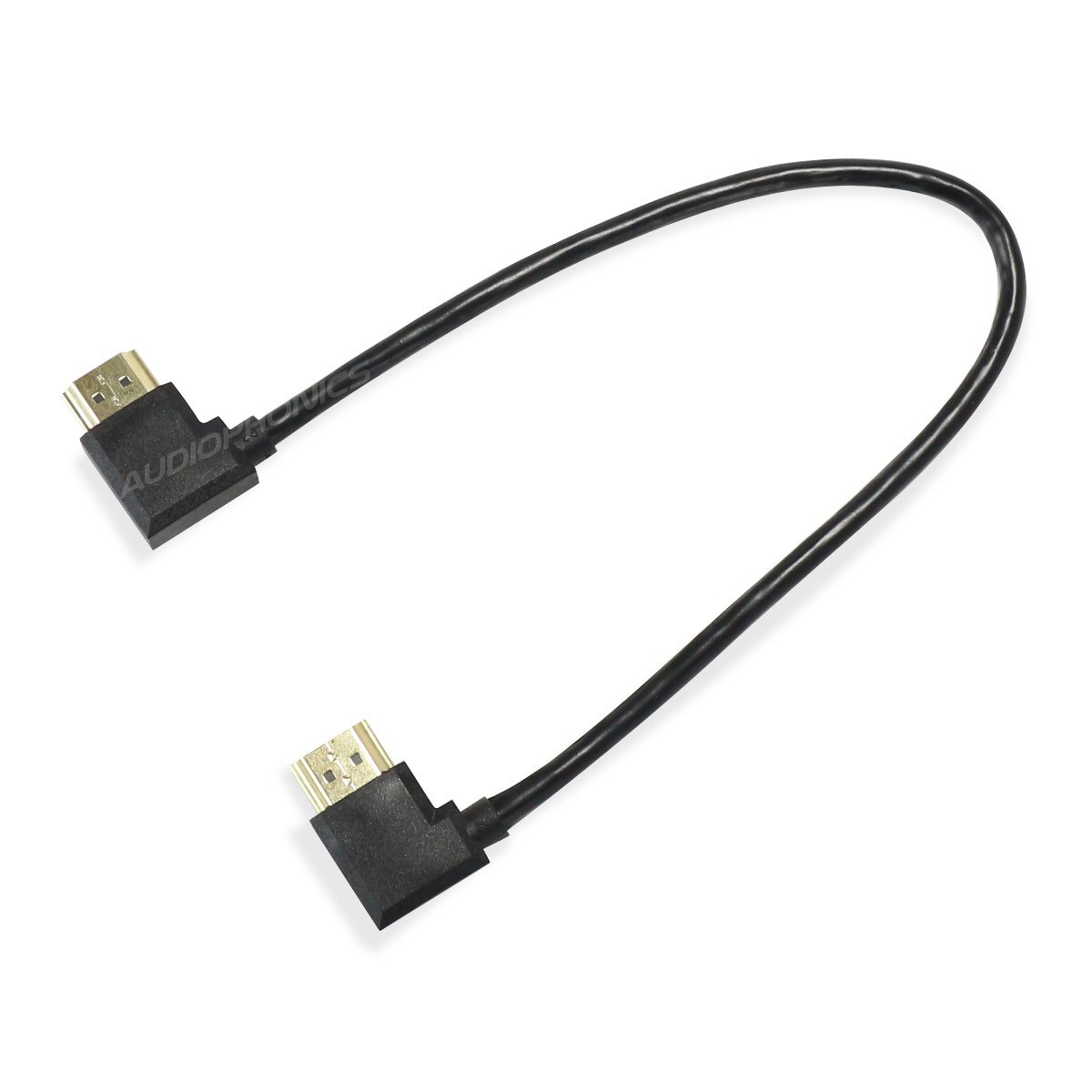 Câble HDMI 1.4 Mâle Coudé Gauche vers Mâle Coudé Gauche High Speed Ethernet 30cm