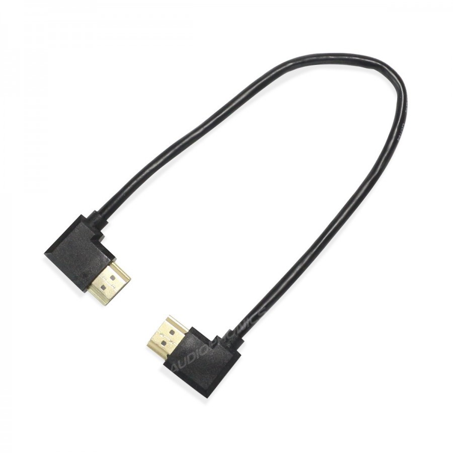 Câble HDMI 1.4 Mâle Coudé Gauche vers Mâle Coudé Droit High Speed