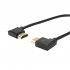 Câble HDMI 1.4 Mâle Coudé Gauche vers Mâle Coudé Droit High Speed Ethernet 30cm