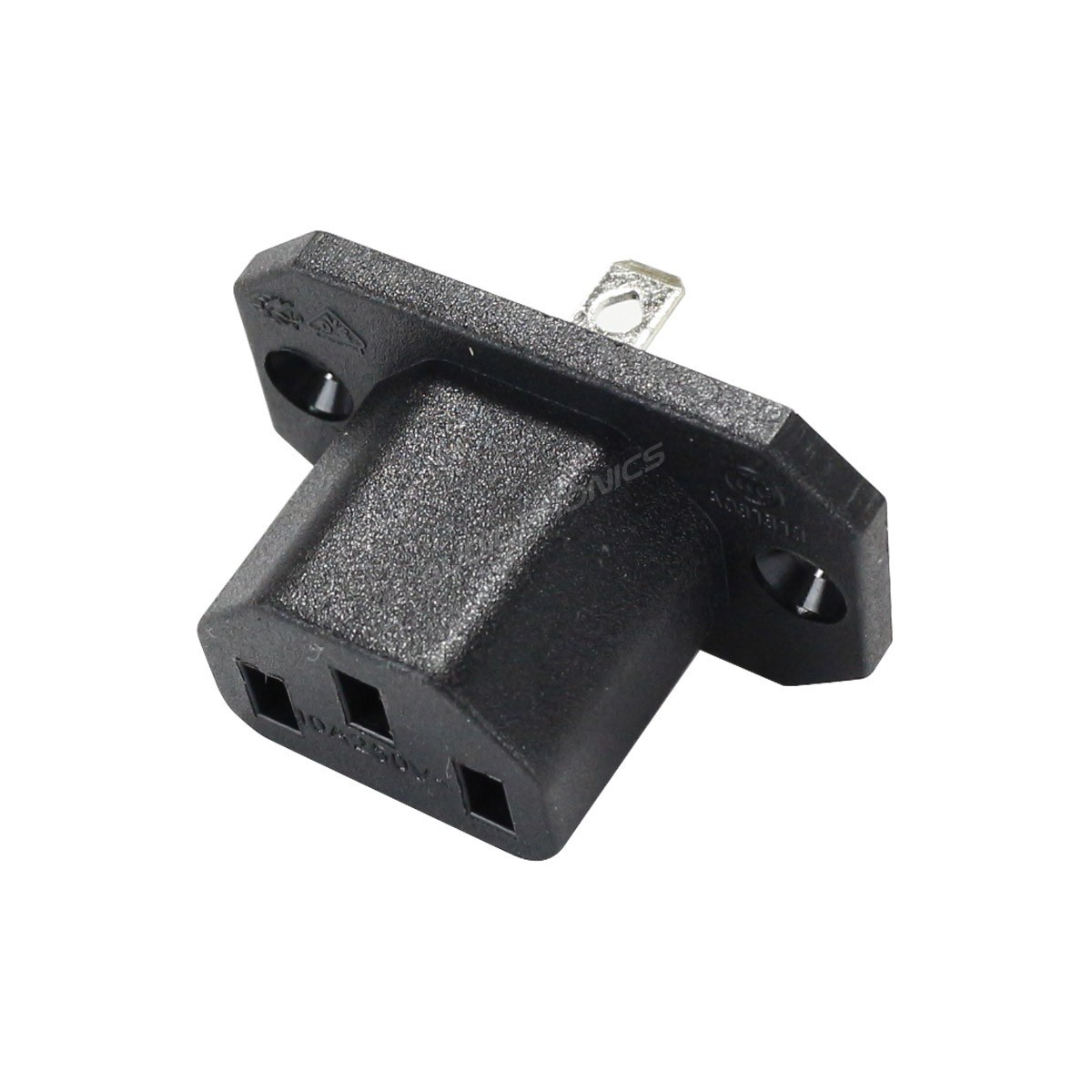 IEC Female Socket 10A 250V Black