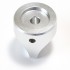 Knob Aluminum D Shaft Selector Type 28mm Ø6mm Silver