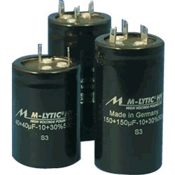 Condensateur Mundorf M-Lytic HV 500V 32+32µF