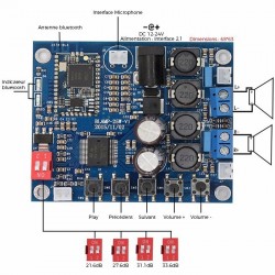 FX-AUDIO Module Amplificateur Class D TDA7492P Bluetooth 2x25W