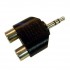 3.5mm stereo male to RCA female plug adapter