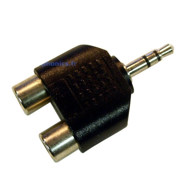 Adaptateur Jack 3.5mm stéréo mâle vers RCA femelle