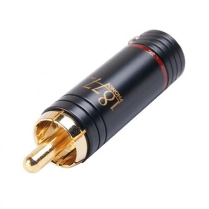 1877PHONO ZRP-4 Black Connectors RCA Pin OCC Ø 7.4mm (Set x4)