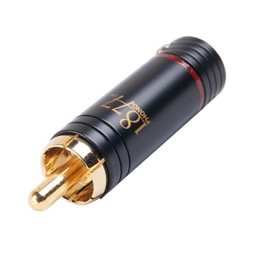 1877PHONO ZRP-4 Black RCA Connectors Pin OCC Copper Ø7.4mm (Set x4)