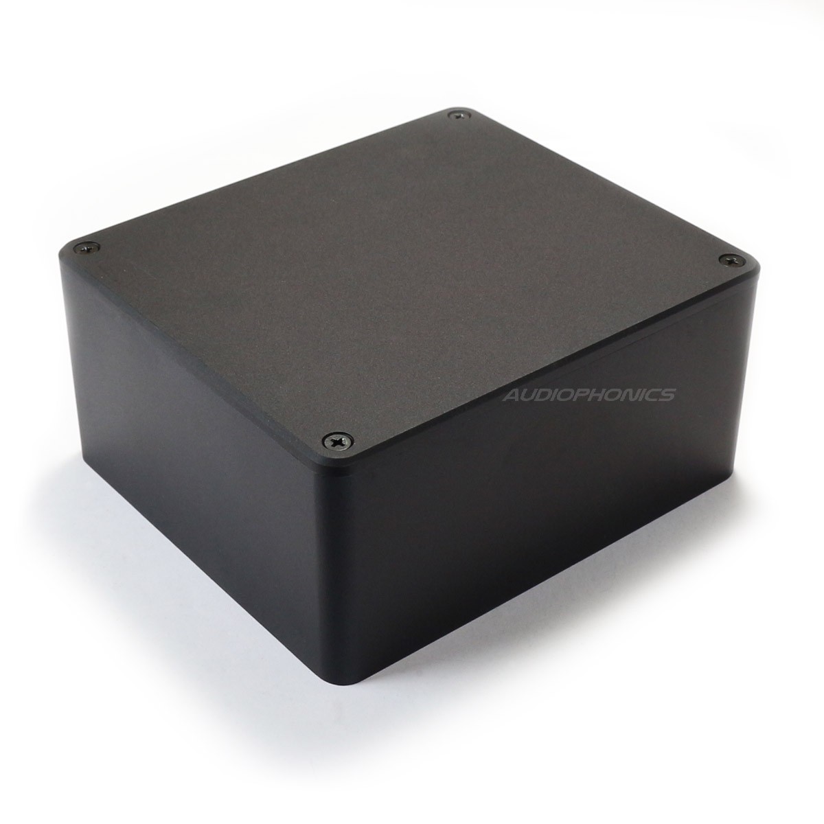 Aluminium casing for toroidal transformers 160x140x75mm Black