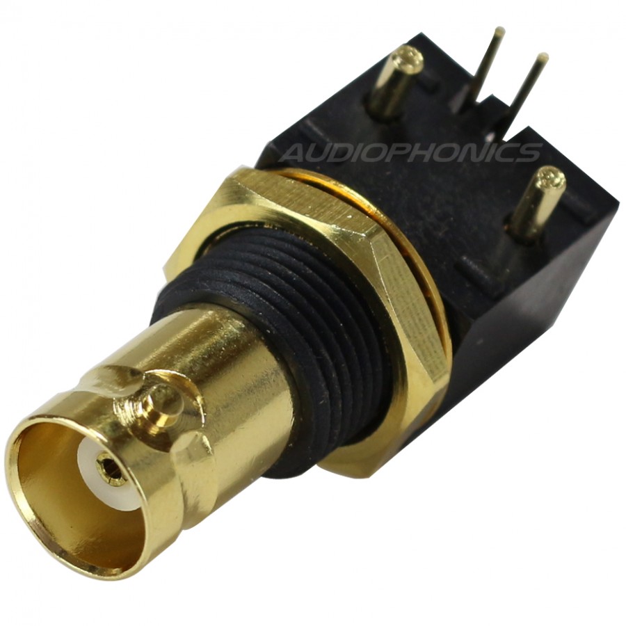 Female BNC IC Connector 75 Ohm Gold Plated Ø 12mm (Unit) Audiophonics