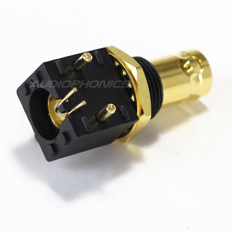 Female BNC IC Connector 75 Ohm Gold Plated Ø 12mm (Unit) Audiophonics