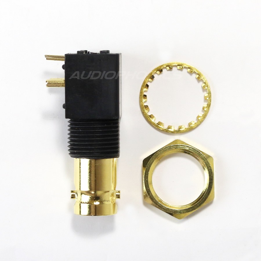 Female BNC IC Connector 75 Ohm Gold Plated Ø 12mm (Unit) Audiophonics