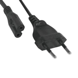 Standard power cord IEC C7 2 pole 2x0.75mm² 1.8m