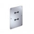WBT-531.05 Aluminum Mounting Plate for Terminal Blocks 110x150mm