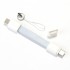 Câble USB plat USB-C Male / USB-C Male 2.0 10cm Blanc