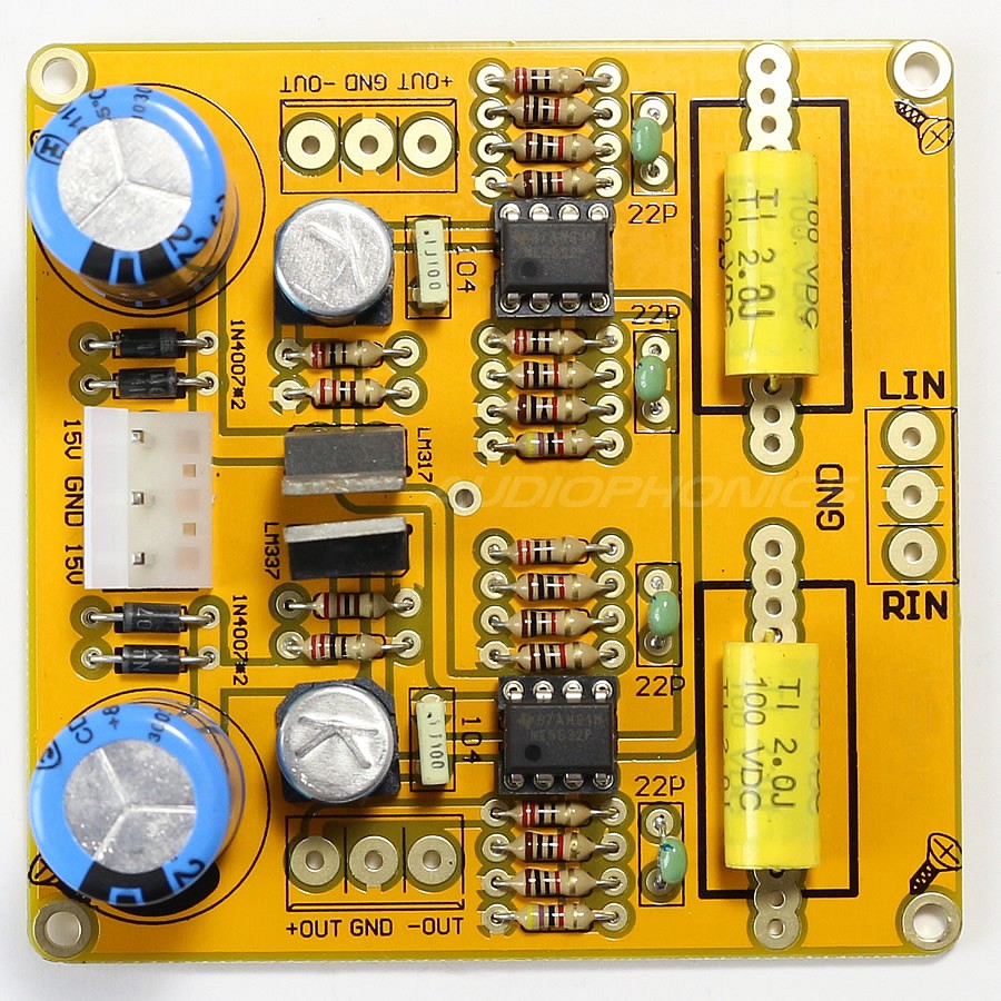 Dual Channel BTL Adapter bridge board XLR to balance processor/BTL preamp board 