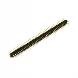 Connecteur Barrette Droit Mâle / Mâle 2X40 Pins Écartement 2.54mm Plaqué Or