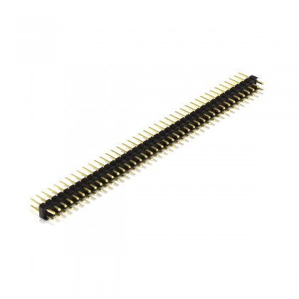 Male / Male Gold Plated Breakable Pin Header Straight Connector 2x40 Pins 2.54mm