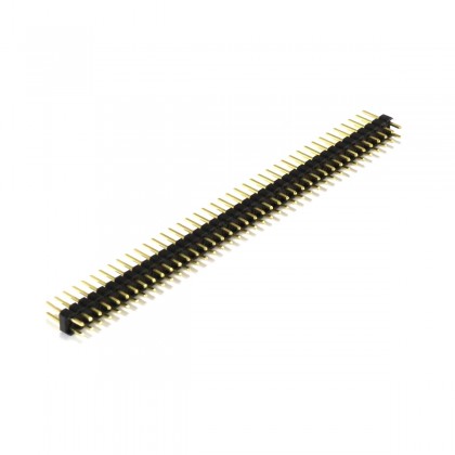 Connecteur Barrette Droit Mâle / Mâle 2X40 Pins Écartement 2.54mm Plaqué Or