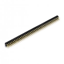 Connecteur Barrette Droit Mâle / Femelle 2X40 Pins Écartement 2.54mm Plaqué Or