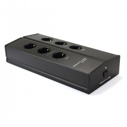 ARMATURE ELECTRA Filtred Power Distributor 6 Sockets Aluminium Black