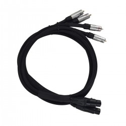 AUDIO-GD BRIDGE XLR-2RCA Female XLR to Male RCA Cable for Precision 3 1m Noir