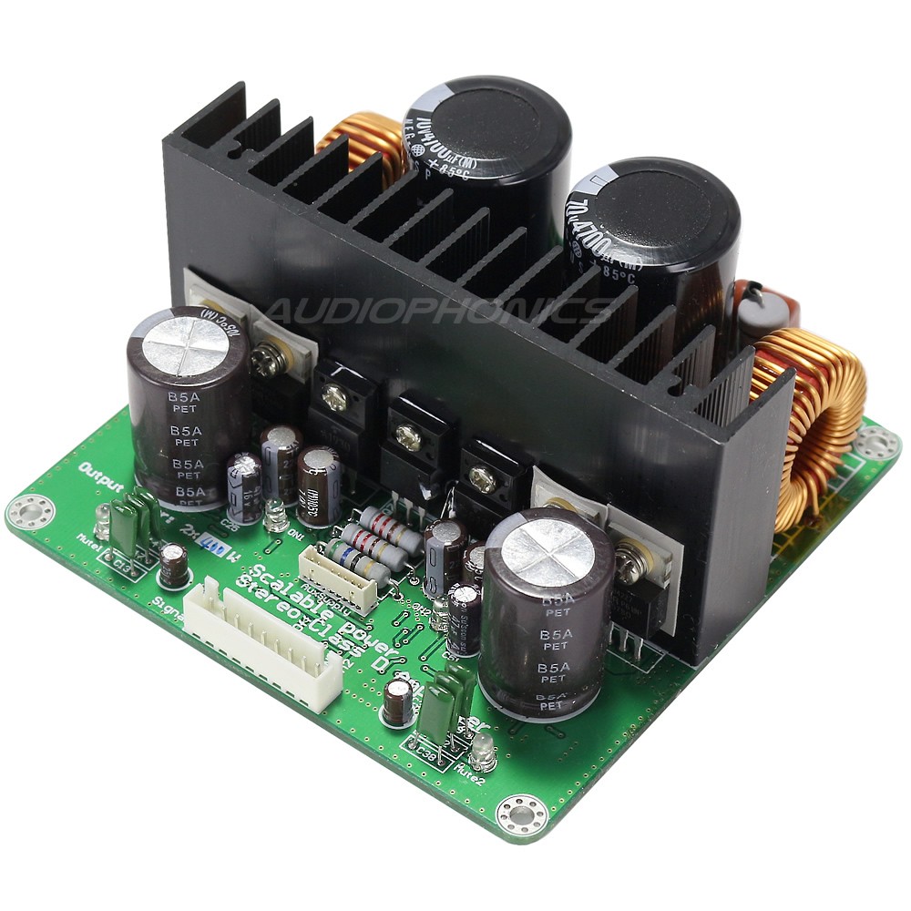 IRS2092 Stereo Class D Amplifier 2x 400W 4 ohms Audiophonics