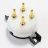 EIZZ 4 PIN PTFE valve Tube socket base Gold plated 300B, 2A3, 811, 274A, 5U4G