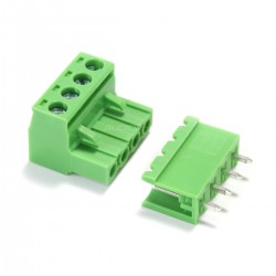 Terminal Block with Screws 4 Ways for PCB Straight-Angled 5.08mm