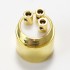 EIZZ EZ-206 XLR Gold Plated 3 Way Male XLR Connector Ø9mm Black (Unit)