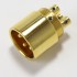 EIZZ EZ-206 XLR Gold Plated 3 Way Male XLR Connector Ø9mm Black (Unit)