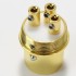 EIZZ EZ-206 XLR Gold Plated 3 Way Female XLR Connector PTFE Ø9mm Red (Unit)