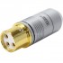 EIZZ EZ-206 XLR Gold Plated 3 Way Female XLR Connector PTFE Ø9mm Black (Unit)