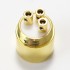 EIZZ EZ-206 XLR Gold Plated 3 Way Female XLR Connector PTFE Ø9mm Black (Unit)