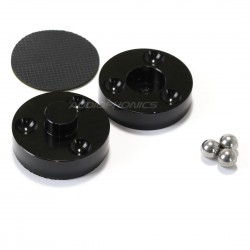 Aluminium Feet with 3 balls 39x24mm (unit) Black