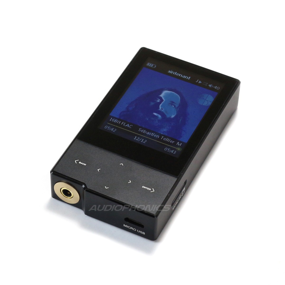 HIDIZS AP60 V2 DAP Digital HiFi Music Player 24bit/192kHz DSD128 DAC  Bluetooth aptX Black - Audiophonics