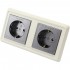 FURUTECH FP-SWS-D (G) Gold plated dual Schuko Wall plate