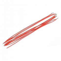 Câble XH 2.54mm Femelle vers Fil Nu Sans Boîtier 1 Pôle 20cm Rouge (x10)