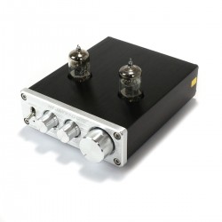 FX-AUDIO TUBE-03 Préamplificateur à Tubes 6K4 Stéréo Argent