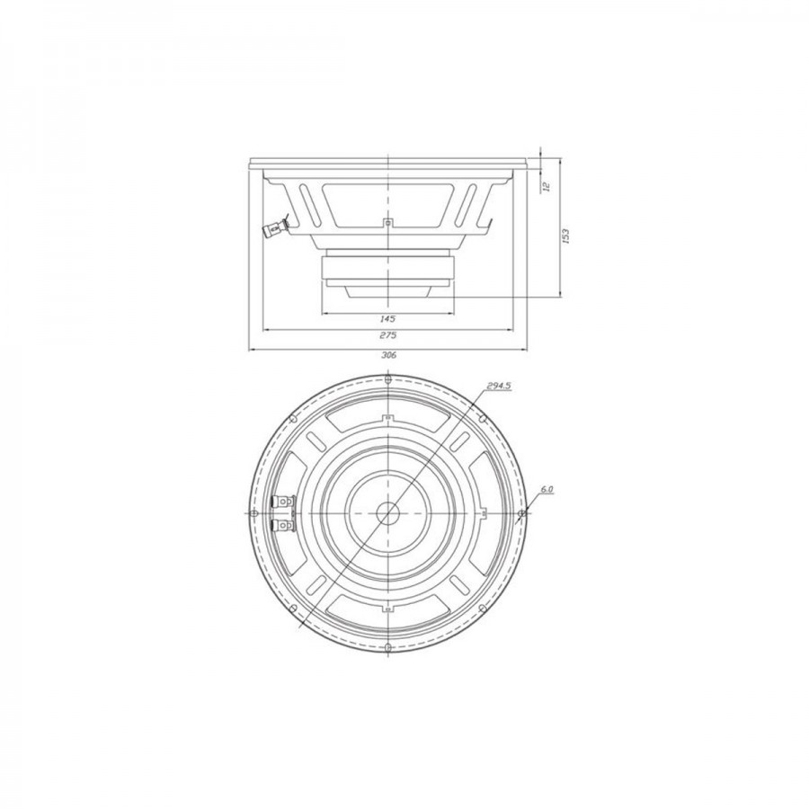 Dayton Audio DCS305-4 12" Classic Subwoofer 4 Ohm 