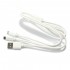 Male USB-A to 2x Male Micro USB Cable 1m White