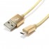 CYK Câble USB A - micro USB 2.0 plaqué Or 24K 1m