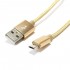 CYK USB A - micro USB 2.0 Cable plaqué Or 24K 1m