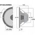 MONACOR SP-30/200NEO Haut-Parleur Bas Médium 200W 8 Ohm 98dB Ø30cm