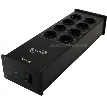 Dynavox X4000 Filtre secteur 8 ports Schuko Noir