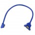 Passe Cloison Micro-B 3.0 Mâle vers USB-A 3.0 Femelle Bleu 0.5m